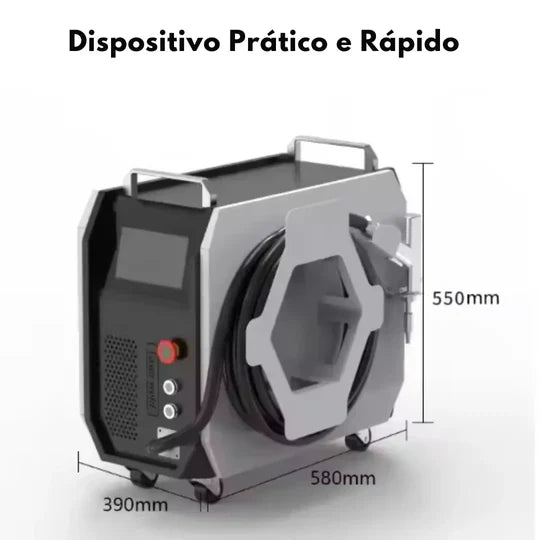 Máquina de Solda e Corte a Laser Portátil Multiprocesso 200A Proteção Térmica 4 em 1 Bivolt